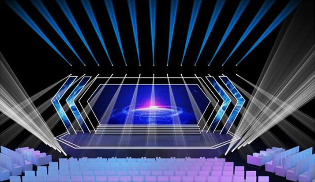 規則的光線和舞臺